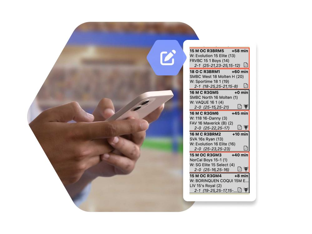 On-site event management